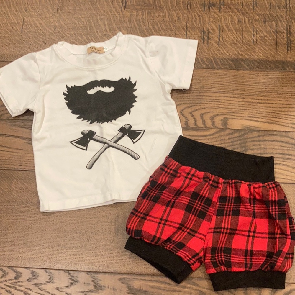 Buffalo plaid/lumberjack 1-2 years(90) outfit
